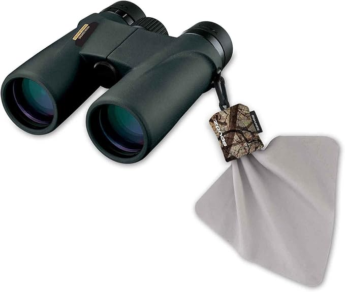 SPUDZ Classic Microfiber Lens Cleaner – Clip-On Pouch, Washable – for Binoculars, Scopes, Glasses, Screens | Classic | Camo, 10 x 10 Inch