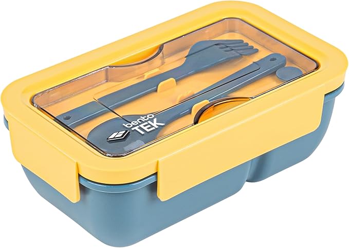 Restaurantware-Bento Tek 28.7 Ounce Bento Boxes, 10 Reusable Lunch Containers - With Fork And Spoon, Does Not Contain BPA