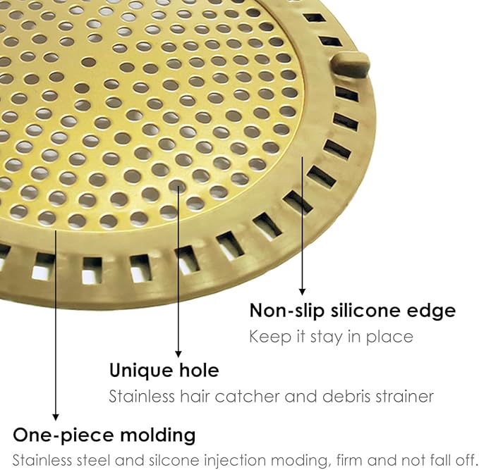Huntonry Hair Drain Catcher, Shower Drain Hair Catcher, Shower Drain Strainer, Bathtub Drain Cover, Tub Drain Hair Catcher, Bathroom Sink Strainer