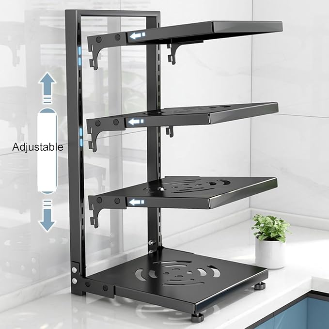Pots and Pans Organizer for Cabinet Black Adjustable 2 Tier Pot Organizer Rack