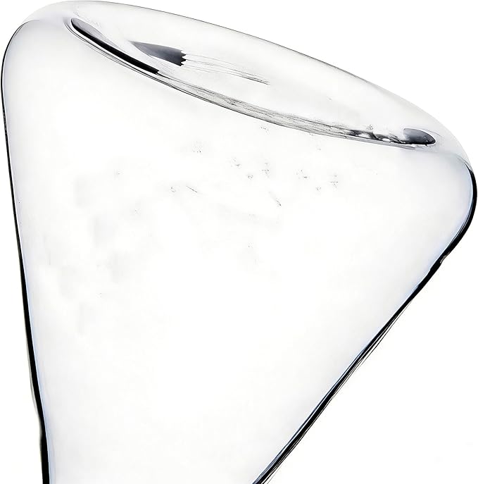 ELETON Conical 8 oz Glass Oil Dispenser – No Drip Olive Oil Cruet with Leak-Proof Spout, Easy-Fill Wide Mouth, Borosilicate Bottle for Kitchen & BBQ