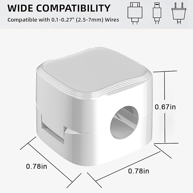 IFNOW 12 Pack Magnetic Cable Clips Cord Organizer White Self Adhesive Cord Holder Under Desk Cable Management for Home,Office,Car,Desk,Nightstand