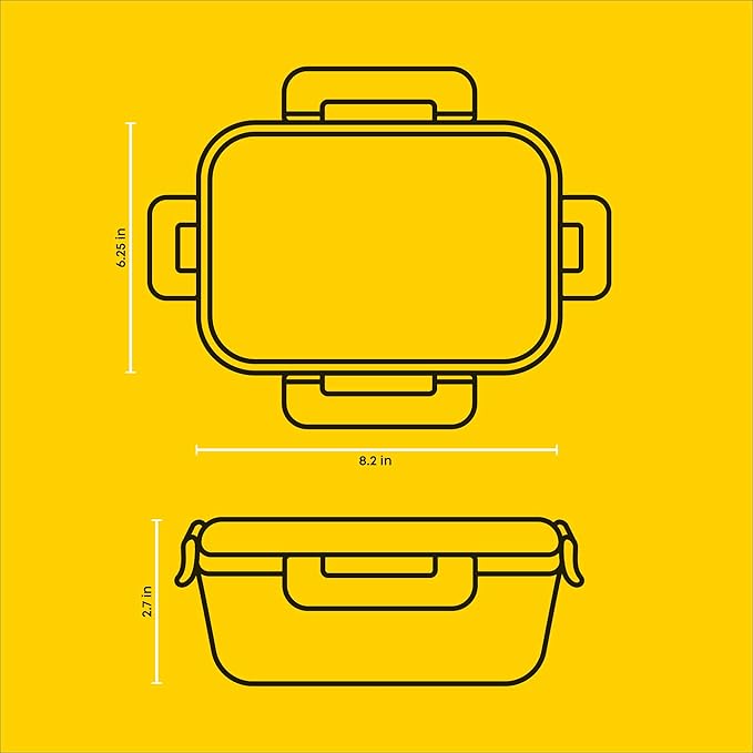 JoyJolt 5 Glass Meal Prep Containers - 35oz Airtight Set