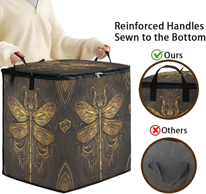 2pcs closet organizers and storage under bed,clothing blanket sweater sheet bedding comforter duvet quilt pillow toy storage bags with lids