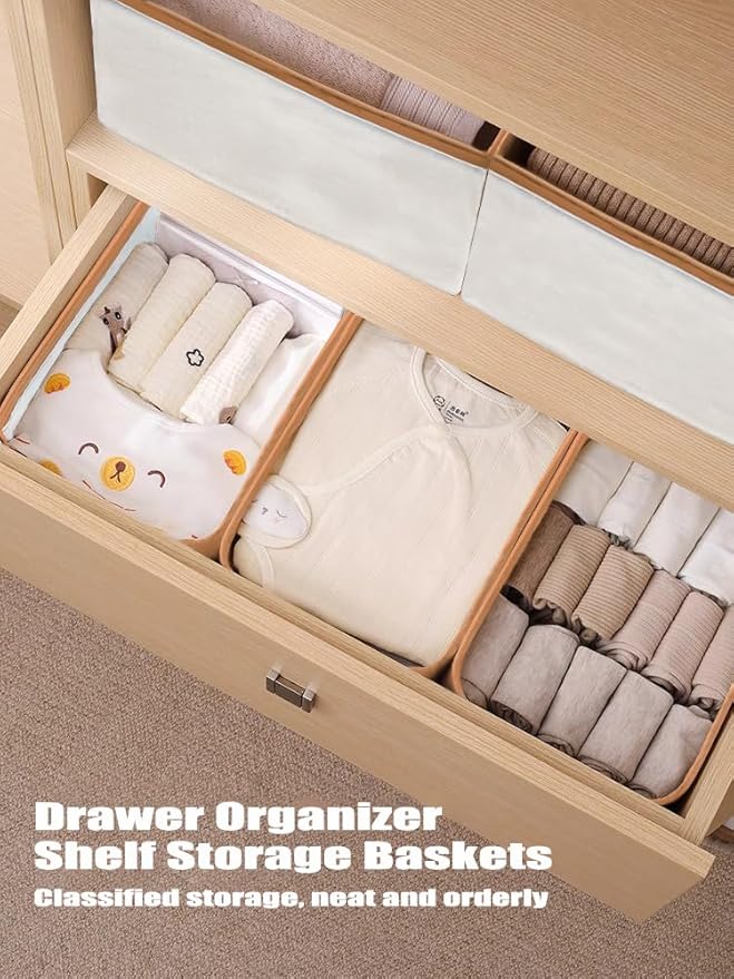 4 Pcs Closet Clothes Organizer with Handle, 4 White