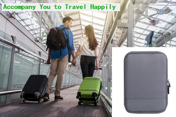 Electronic Cable Organizer Bag - Portable Travel Double Layers Electronic Digital Accessories Storage Pouch Bags for SD Card Case, USB Flash Drive,Charging Cords, USB Charger, Mini Tablet