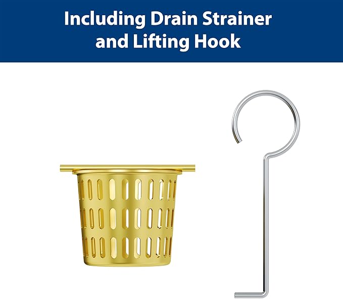 Neodrain Golden Strainer-Hook, Stainless Steel Hair and Debris Strainer, Only Fit Neodrain Shower Drain,Hair Trap