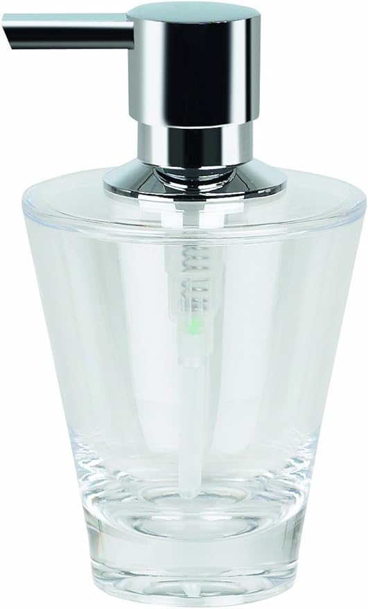 Spirella Max Light Clear Soap Dispenser Acrylic Transparent Height 14.5 cm x Width 8.5 cm