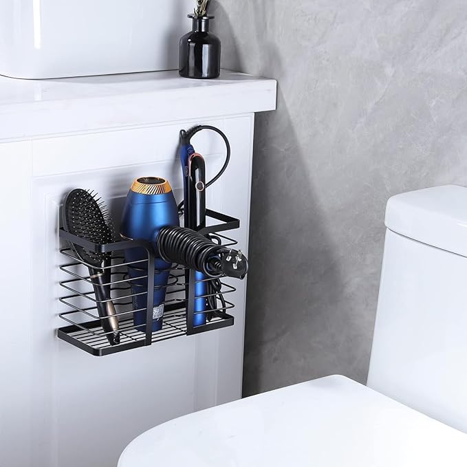 YIGII Hair Dryer Holder/Hair Tool Organizer Wall Mount - Metal Wire Bathroom Blow Dryer Holder Hair Styling Hot Tools Organizer for Flat Iron, Curling Wand, Straightener, Electric Shaver