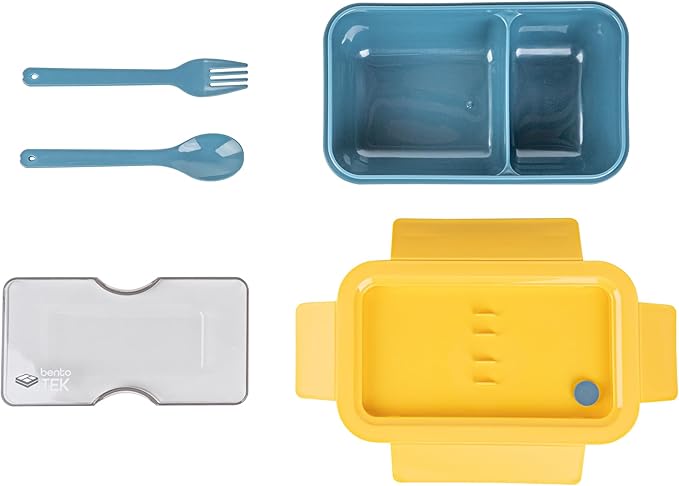 Restaurantware-Bento Tek 28.7 Ounce Bento Boxes, 10 Reusable Lunch Containers - With Fork And Spoon, Does Not Contain BPA