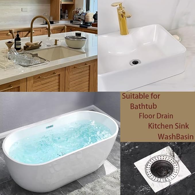 Shower Drain Hair Catcher, Shower Drain Basket, Easy to Clean Stainless Steel Mesh Hair Trap