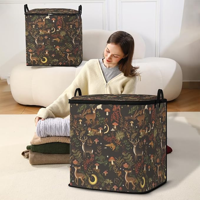 2pcs closet organizers and storage under bed,clothing blanket sweater sheet bedding comforter duvet quilt pillow toy storage bags with lids