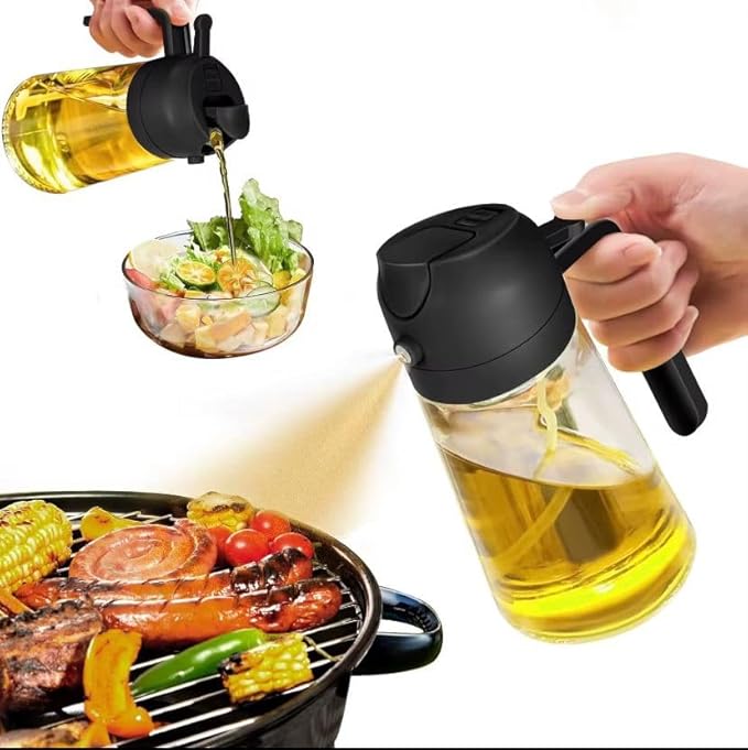 Olive Oil Sprayer for Air Fryer, 16oz Glass Oil Dispenser for Cooking, Food‑Grade Mist Bottle for Salad, Frying & BBQ”