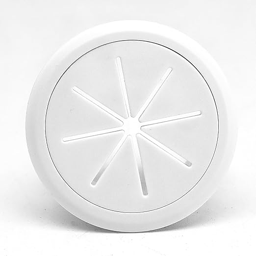 Surf turtle 5 Pack 2 Inch White Desk Grommets, Flexible Cable Cord Hole Cover with Bi-Metal Hole Saw Kit, 2m Cable Sleeve and Coiled Cord Wrap for Desk Wire Management