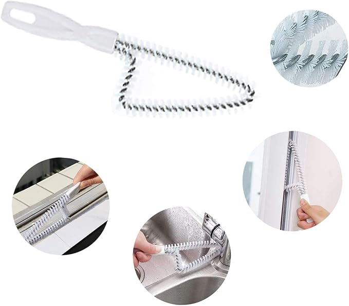 8 Pcs Hand-held Groove Gap Cleaning Tools,Door Window Track Cleaning Tools Groove Corner Crevice Cleaning Brushes for Sliding Door/Tile