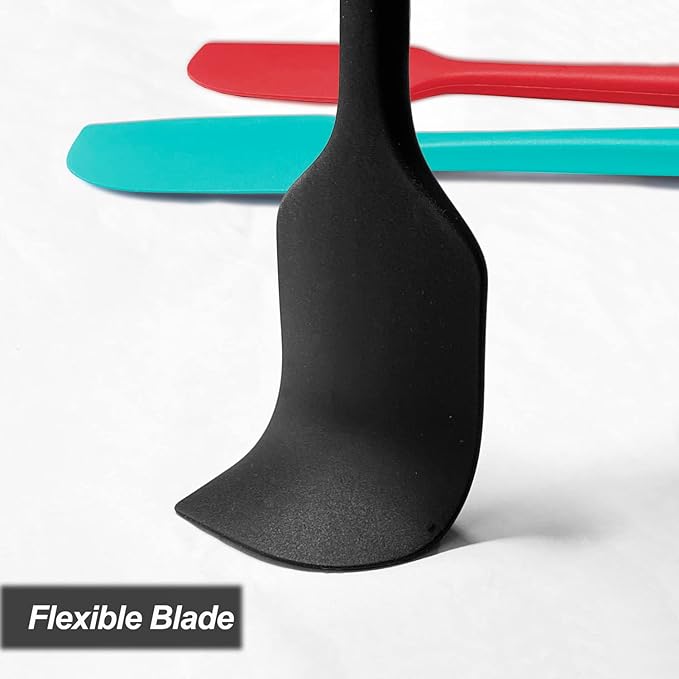 3 Pack Large Silicone Spatula for Kitchen,600°F Heat resistant Rubber Spatulas for Baking,Cooking, Scraping,and Mixing,Non Stick Kitchen Utensils, BPA Free, 11.2 IN, Red