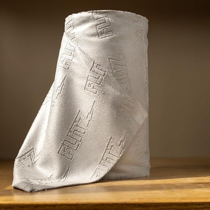 Flitz Tear Away Microfiber Towel Roll (30 Sheets) - USA-Made 12" x 12" Cloth Paper Towels - Reusable & Washable Ultra Absorbent Cleaning Cloth Roll for Cars, Kitchens, Appliances - Grey (1 Pack)