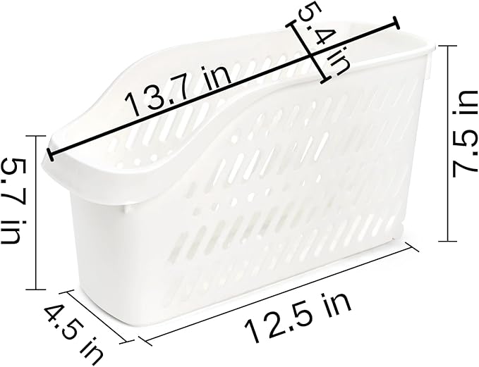 4 Pack Plastic Under Sink Organizer with Wheels