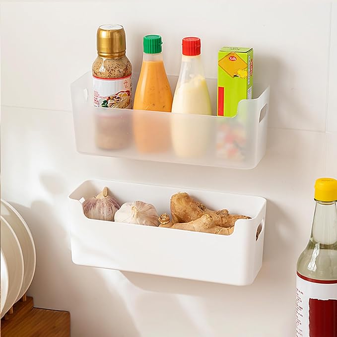 2 Pcs Kitchen Cabinet Door Organizer, White