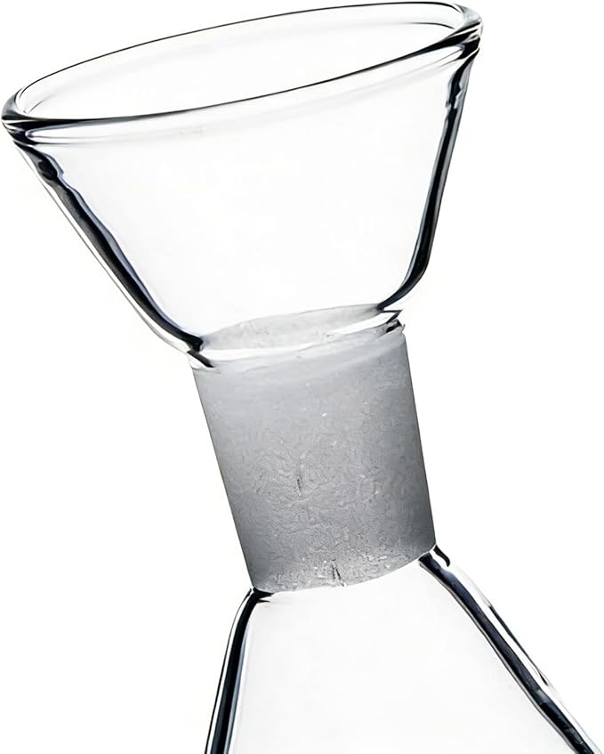 ELETON's Planet Pear Shape 14 ounces Clear Glass No Drip Oil Dispenser with Pourers and NO Funnel Needed - Oil Dispenser Bottle for Kitchen and BBQ