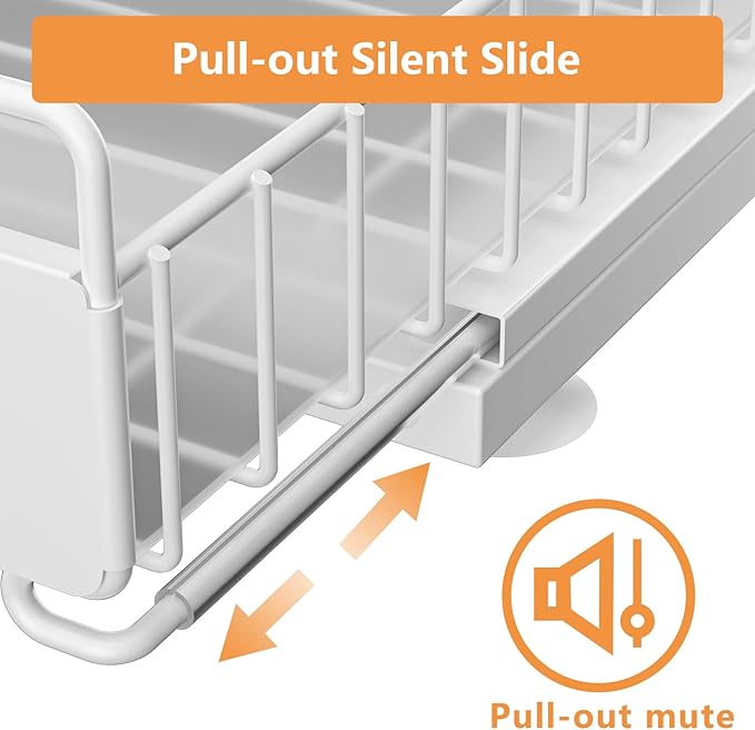Under Sink Organizer, 2 Packs Under Sink Organizers and Storage, White