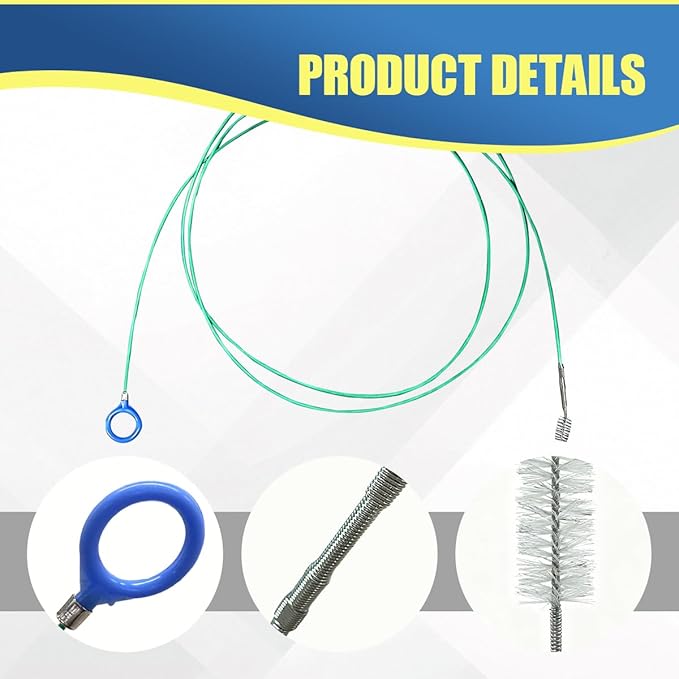 YoRise Car Sunroof Drain Cleaning Tool, 118 Inch Slim & Long Tube Cleaning Brush, No-Scratch Automotive Windshield Wiper Drain Hole Cleaner Brush