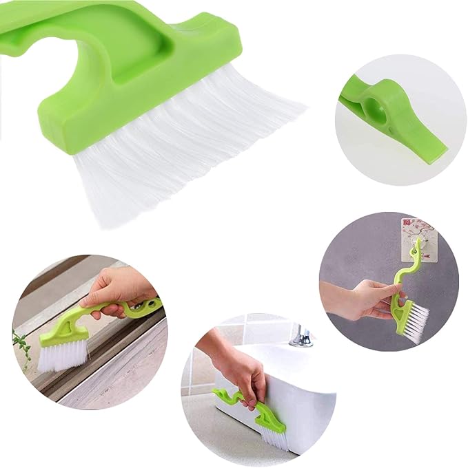 8 Pcs Hand-held Groove Gap Cleaning Tools,Door Window Track Cleaning Tools Groove Corner Crevice Cleaning Brushes for Sliding Door/Tile