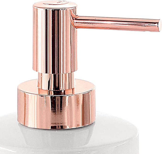 Gedy G-Rita, Dimensions and Weight: 17 x 7 x 7 cm & 0.23 kg, Ceramic Bathroom Soap Dispenser, White Finish, R&S Design, 2 Year Warranty, Unica