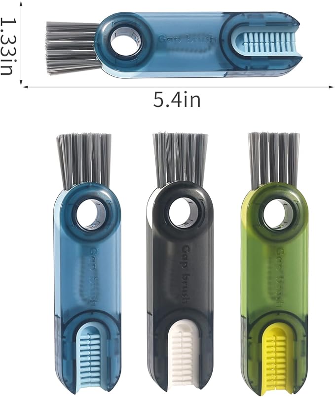 3 in 1 Cup Lid Gap Cleaning Brush Set, Multifunctional Insulation Bottle Cleaning Tools, Mutipurpose Tiny Silicone Cup Holder Cleaner