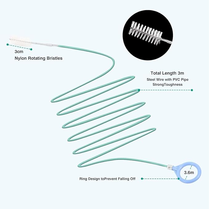Car Sunroof Drain Cleaning Tool,78 Inch Extra Long Drain Cleaning Brush Flexible Drain Cleaning Tool for Car,Car Sunroof Drain Hole Cleaner for Drains