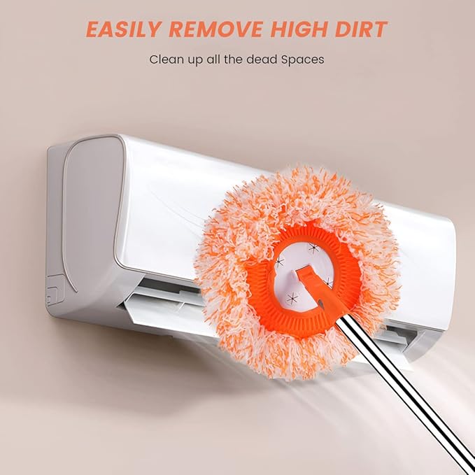 360° Rotatable Adjustable Cleaning Mop with 5 Mop Head, Extendable Wall Cleaning Mop, Spin Mop for Floor Cleaning, Wall Cleaning Bathroom Cleaning Household Supplies