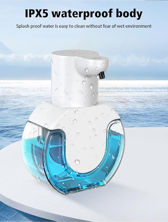 Automatic Soap Dispenser - 2025 Ipx5 Waterproof Touchless Hand Soap Dispenser | 4 Gear Foaming Adjustable Rechargeable Foam Soap Dispensers | 420ml for Bathroom,Kitchen (P10)