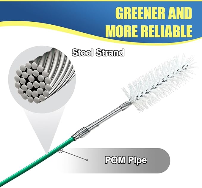 YoRise Car Sunroof Drain Cleaning Tool, 118 Inch Slim & Long Tube Cleaning Brush, No-Scratch Automotive Windshield Wiper Drain Hole Cleaner Brush