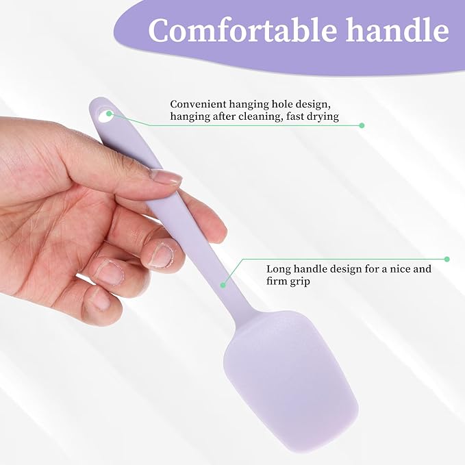 Silicone Spatula Set, 4 Piece Silicone Spoon Spatula Set, Heat Resistant Rubber Spoonula, Food Grade Flexible Small Rubber Spatulas for Baking Mixing Tool, Colorful