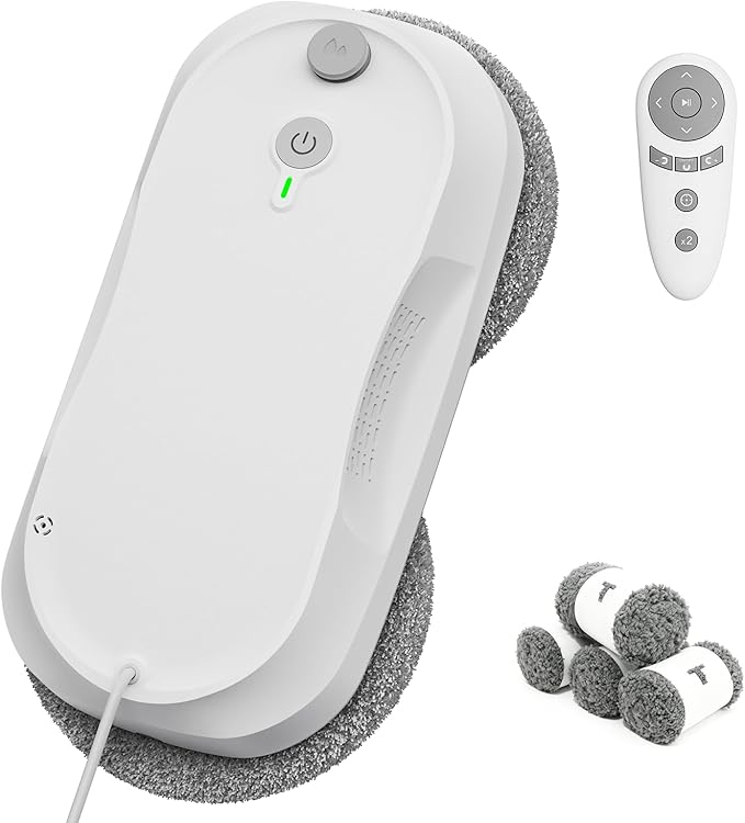 KKI Window Cleaning Robot,Upgraded Window Cleaner Robot, Auto-Dual Spray, Max 3200pa,3 Cleaning Modes & Edge Detection