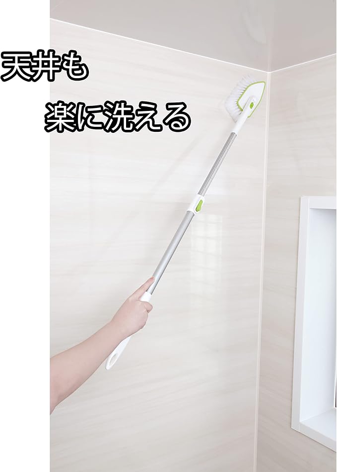 Towa Sangyo Bathroom Cleaning Brush, White, Width 3.9 x Depth 3.1 x Height 33.1 inches (10 x 8