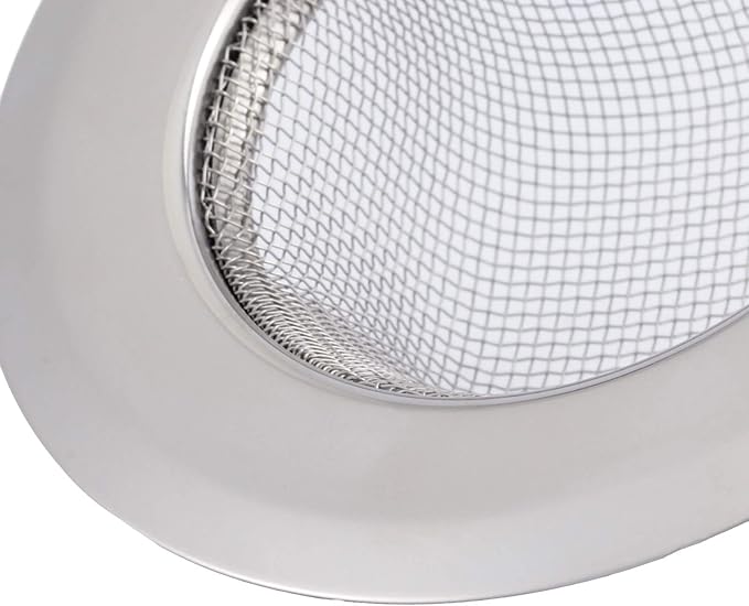 Mtsooning 2PCS Kitchen Sink Strainer, 3.5" Diameter Stainless Steel Drain Cover Stopper, Anti Clogging Garbage Disposal Catcher