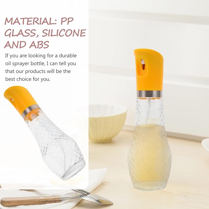 CALLARON Clear Oil Dispenser Bottle Press Type Olive Oil Sprayer for Cooking Ergonomic Design for Healthy Diet Versatile for Liquid Seasonings Kitchen Tool for Frying BBQ Salad
