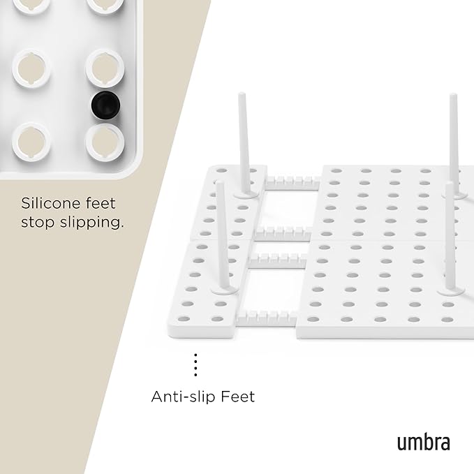 Peggy Kitchen Drawer Cupboard Organizer Tray, White