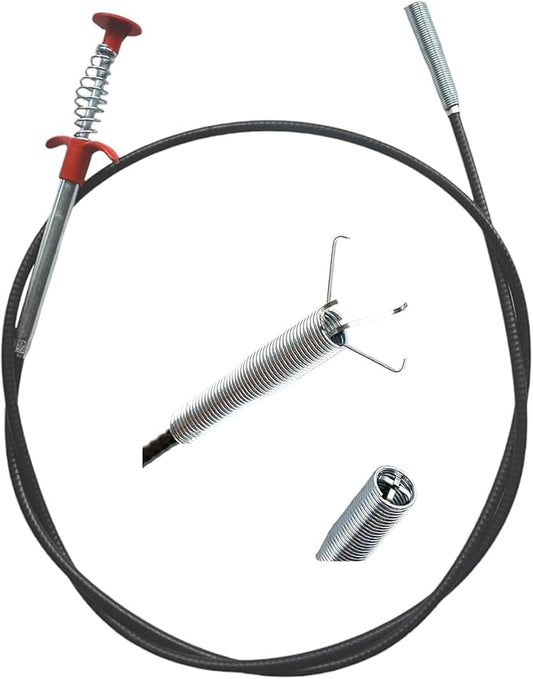 (76 inch) Drain Snake, Drain Clog Remover - Gutter Cleaning Tools Cleaner for Toilet Sewer Shower Kitchen Bathroom Tub Tool