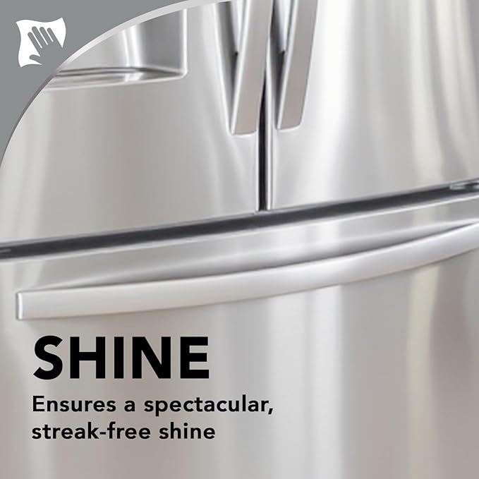Weiman Stainless Steel Cleaner & Polish, 2 Pack, Anti Fingerprint Spray Stainless Steel Cloth, Water Spots & Grease, No Streaks or Residue