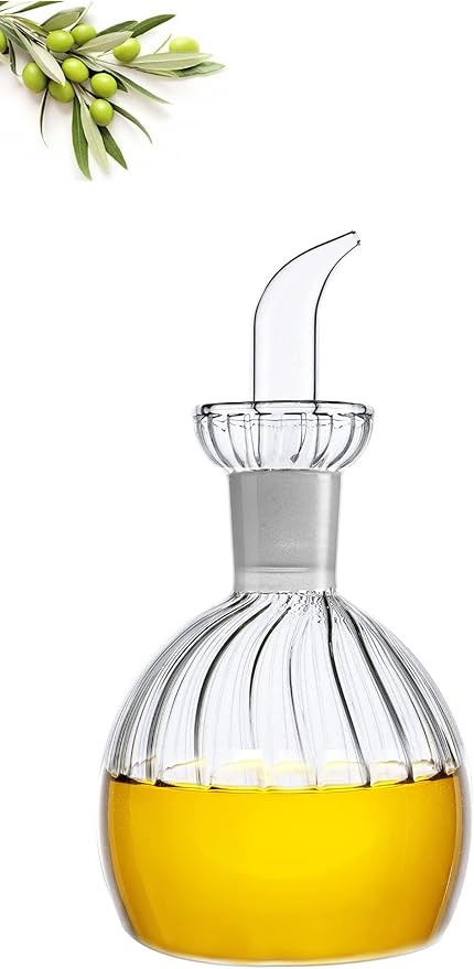 HAIZEEN 10 oz/300 ml Oil Dispenser Bottle/Glass Decanter and Cruet for Kitchen and Table。