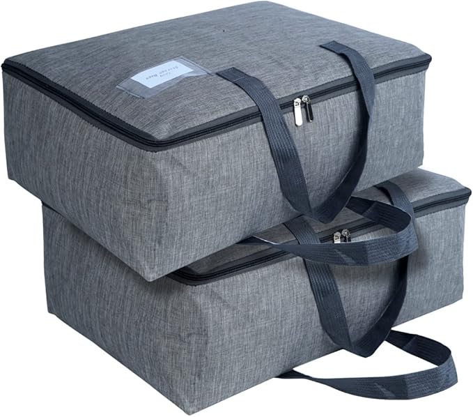 2 Pack Large Moisture-Proof Storage Moving Travel Bag for Comforter Pillow