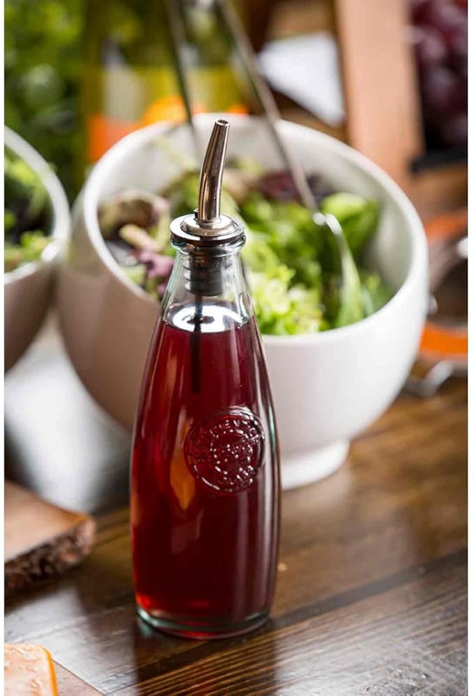 Tablecraft 12Oz Oil Vinegar Bot Recycled Grn Glass
