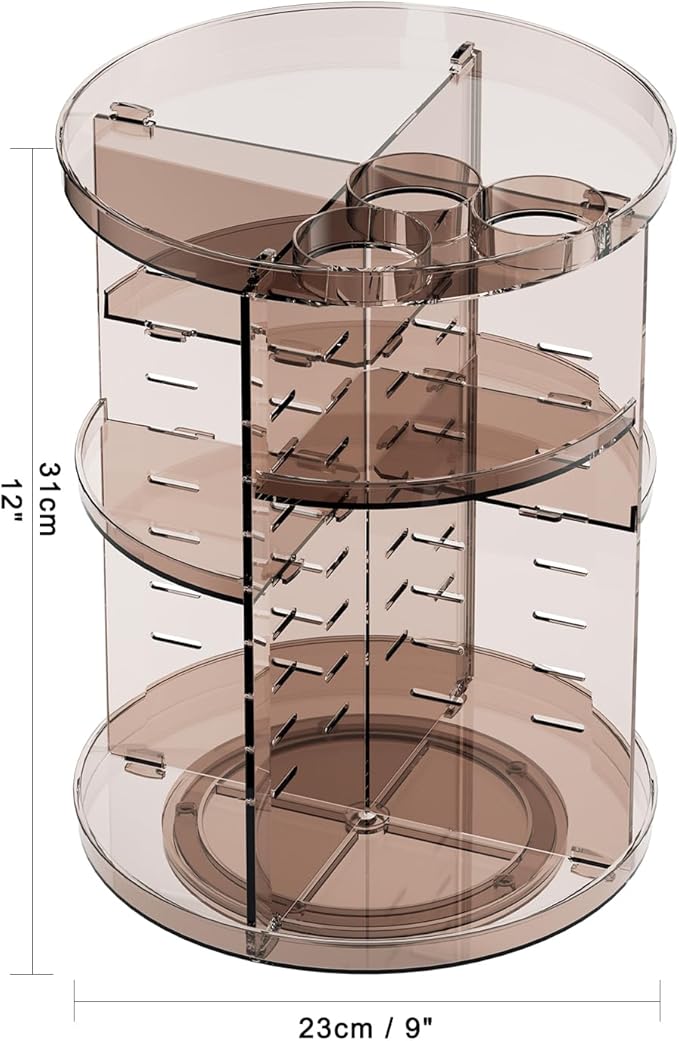 Rotating Makeup Organizer Countertop