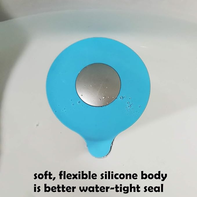 Seatery 2PCS Silicome Tub Stopper, Bathtub Stopper, Tub Drain Stopper, Tub Plug, Bathtub Drain Cover, Bathtub Drain Plug, Bathroom Sink Stopper