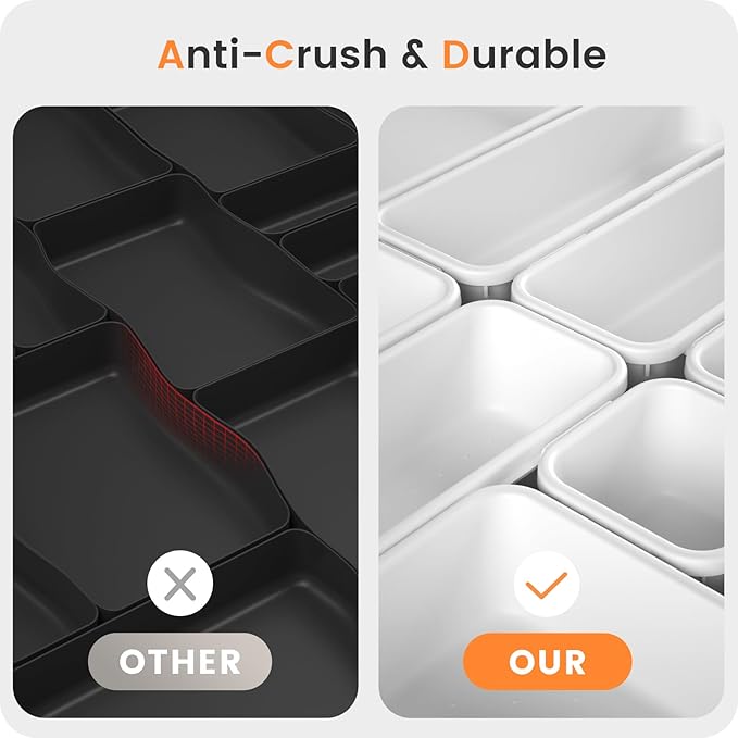 【Military Grade】A-LuGei Drawer Organizer,【𝟱𝗦𝗶𝘇𝗲】Makeup organizer,【Holds 177 Items】Bathroom Organizers and Storage,Organization and Storage