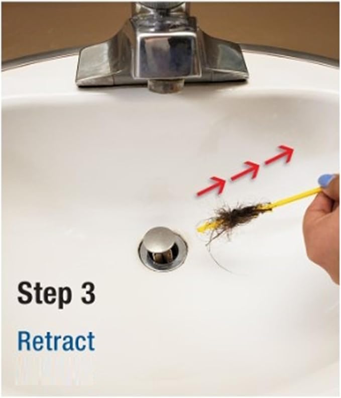 Drain King DKMS Mini Snake Bath Sink & Shower Hair Clog Remover