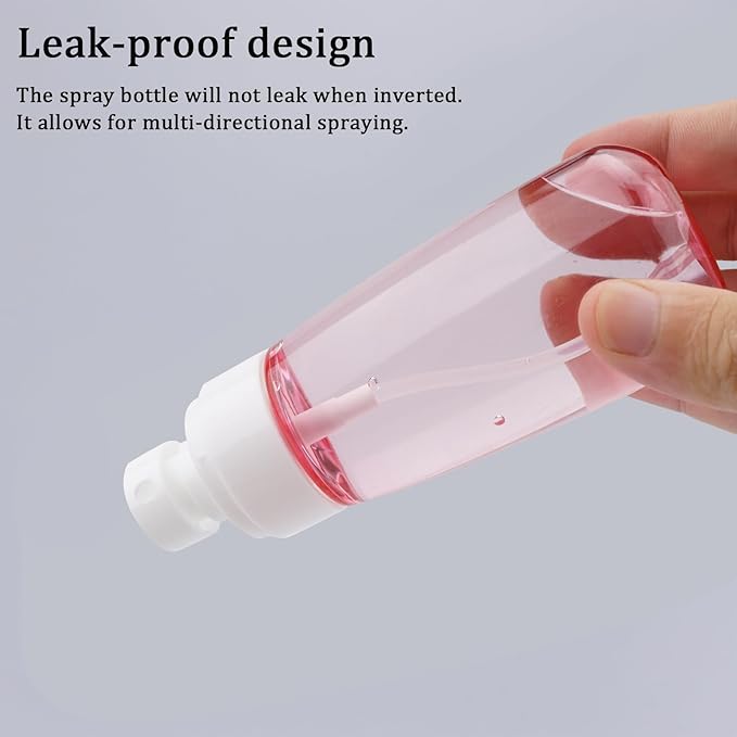 Cosywell Travel Size Spray Bottle TSA Approved 3.4oz 100ml 3 Pack Leak Proof Fine Mist Spray Bottles Empty Refillable Mist Sprayer for Perfume Essential Oils Toners Rose Water Cosmetics (3Pink)