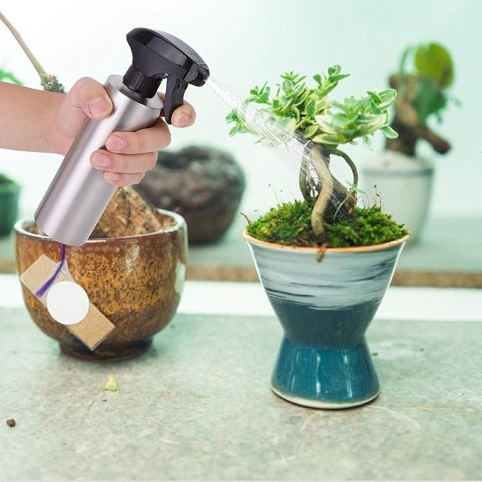 Oil Sprayer For Cooking, Stainless Steel Dispenser Olive Oil Spray Bottle Kitchen Barbecue Tool for Air Fryer BBQ Salad Baking Roasting Grilling